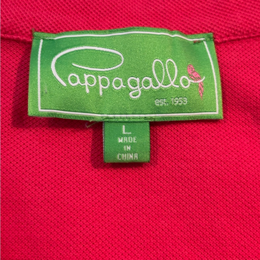 Pappagallo Bright Pink Polo Dress Sleeveless Large Cotton Golf Tennis - Picture 3 of 7